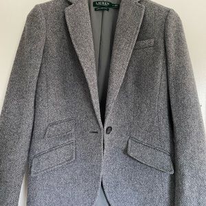 LAUREN Single Button Grey Blazer